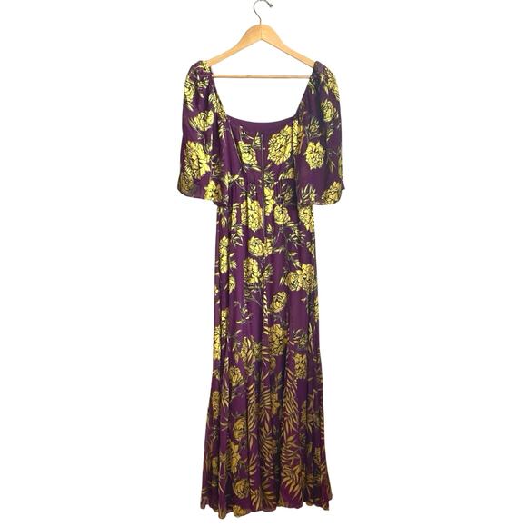 NEW ALICE + OLIVIA Clarine Silk Floral Maxi Dress Gown Size 0 Purple Fairy Artsy - Picture 8 of 13